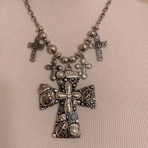 Amazing cross necklace and earrings
